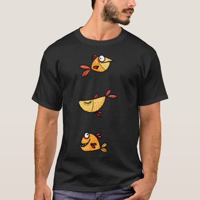 funny fish doodle T-Shirt (Front)