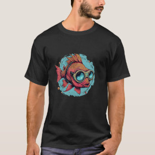 Funny Fish Eyes with diving Googles Costume T-Shirt