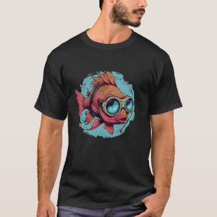 Funny Fish Eyes with diving Googles Costume T-Shirt
