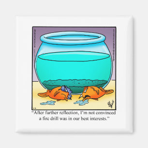 Funny Fish Humour Square Magnet