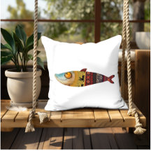 Funny fish illustration decorative interior art 