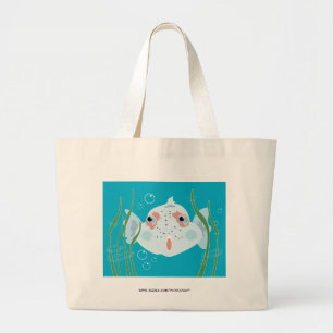 Funny Fish Large Tote Bag