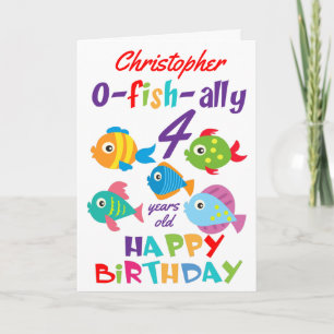 Funny Fish Personalised Any Age Birthday Card