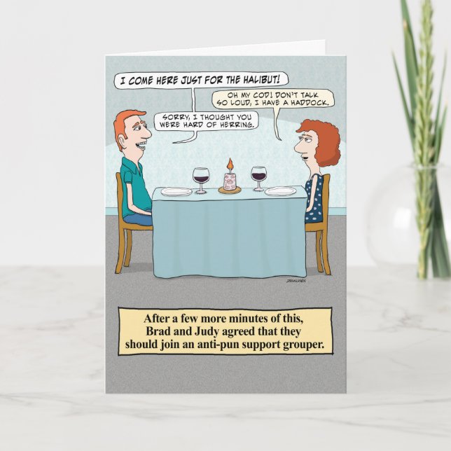 Funny Fish Puns Birthday Card (Front)