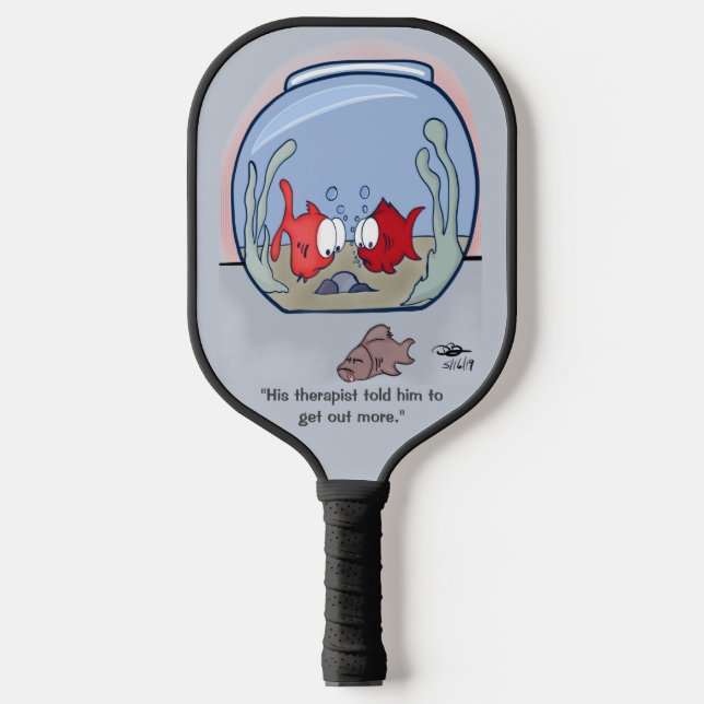 Funny Fish Story Pickleball Paddle (Front)