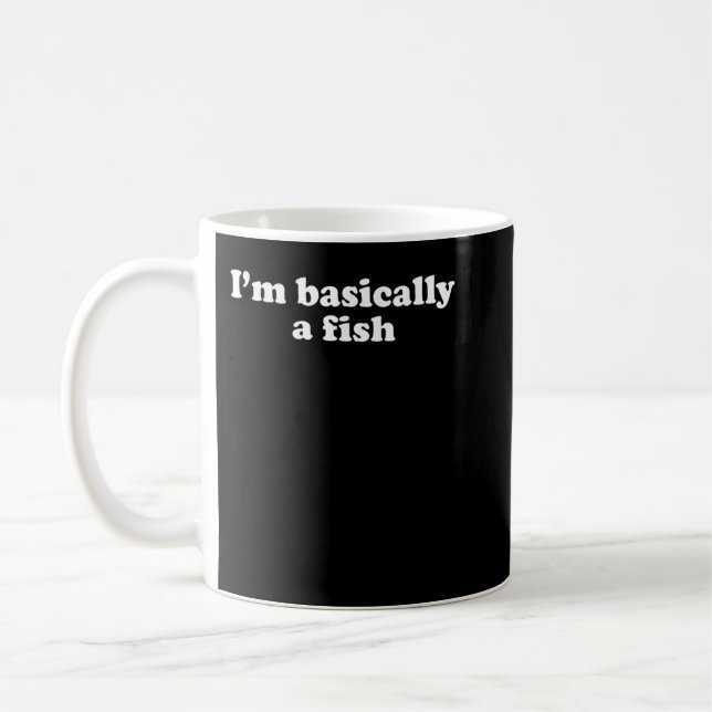 Funny Fish Swimming Gift for Boys Girls Men or Wom Coffee Mug (Left)