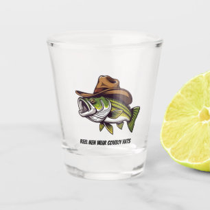 Funny Fish with a Cowboy Hat- Shot Glass