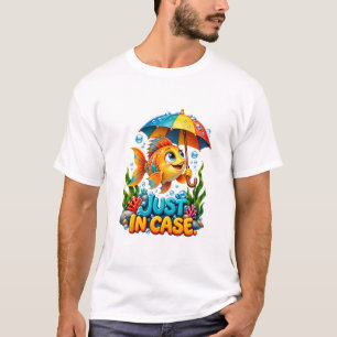 Funny Fish With Umbrella T-Shirt
