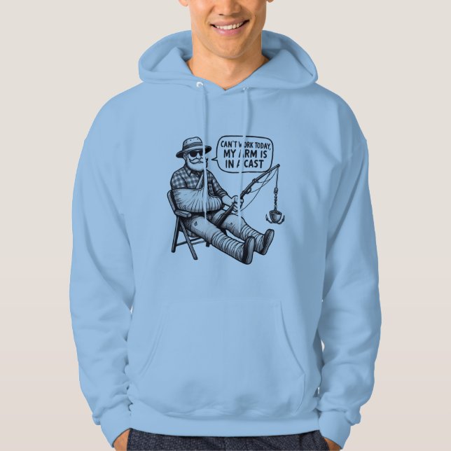Funny Fisherman “Cast” Excuse Hoodie (Front)