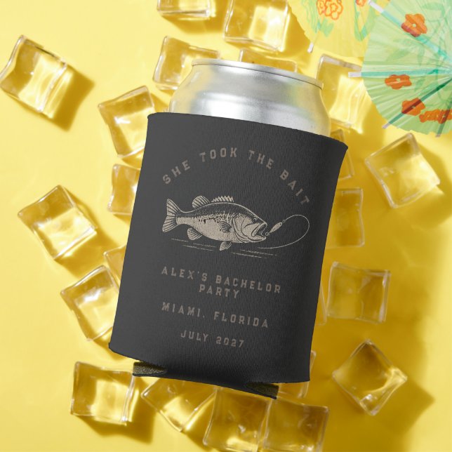Funny Fisherman Custom Fishing Bachelor Party Can Cooler (In Situ Summer)