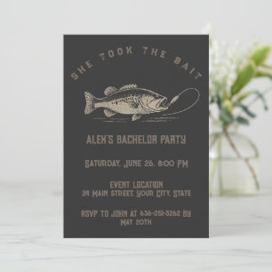 Funny Fisherman Custom Fishing Bachelor Party Invitation