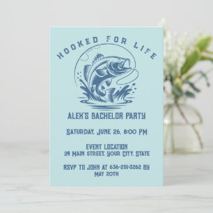 Funny Fisherman Custom Fishing Bachelor Party Invitation