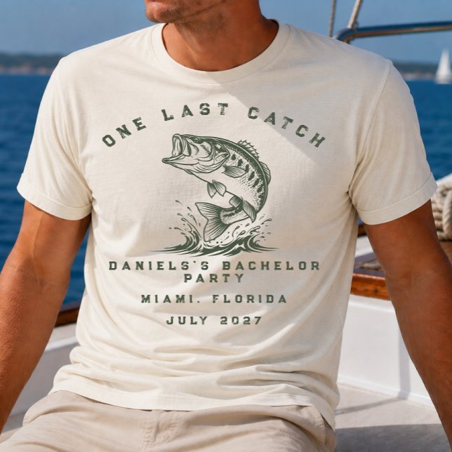 Funny Fisherman Custom Fishing Bachelor Party T-Shirt (Creator Uploaded)