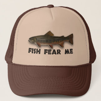 Funny Fisherman Fish Fear Me Trucker Hat