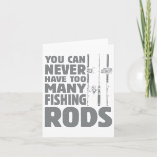 Funny Fisherman Fishing Rods Design Fishing Lovers Card