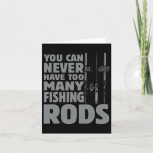 Funny Fisherman Fishing Rods Design Fishing Lovers Card