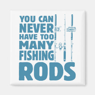 Funny Fisherman Fishing Rods Design Fishing Lovers Magnet