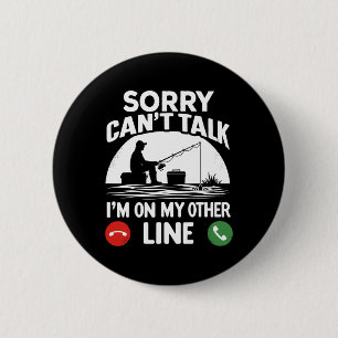 Funny Fisherman For Father's Day Fishing Dad 6 Cm Round Badge
