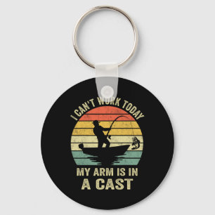 Funny Fisherman I Can Work Today Key Ring