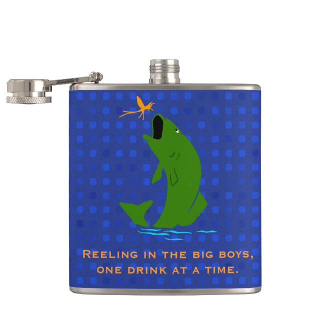Funny Fisherman's Custom Flask (Opened)