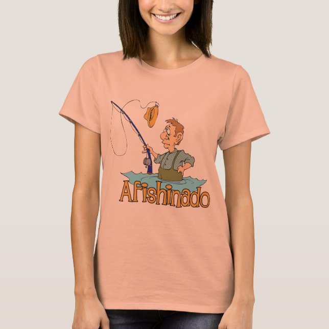 Funny Fishing Afishinado T-Shirt (Front)