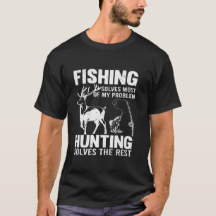 Funny Fishing And Hunting Christmas Humor Hunter C T-Shirt