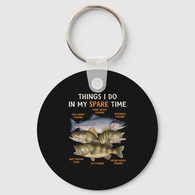 Funny Fishing Apparel For Men, Youth And Boys _ B  Key Ring (Front)