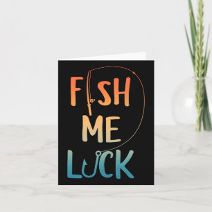 Funny Fishing Art For Men Boys Kids Fisherman Boat Card