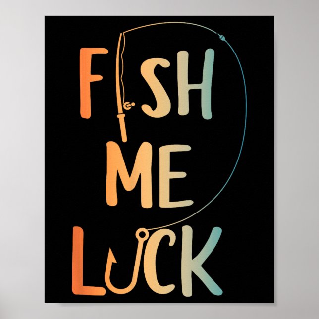 Funny Fishing Art For Men Boys Kids Fisherman Boat Poster (Front)