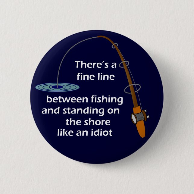 Funny Fishing Button (Front)