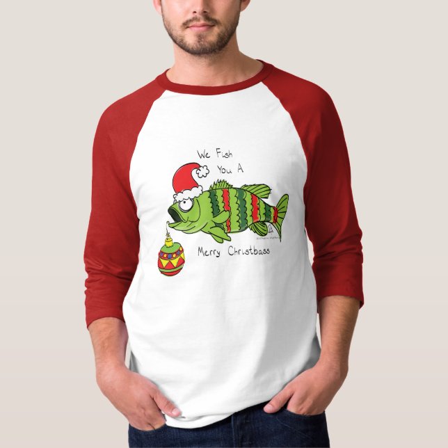 Funny Fishing Christmas T-Shirt (Front)