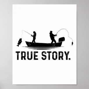 Funny Fishing Couple Men Women Poster