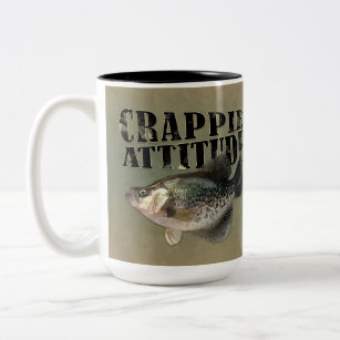 Funny Fishing Crappie Attitude Two-Tone Coffee Mug