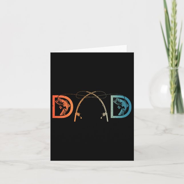 Funny Fishing Dad Art For Dad Men Father's Day Fis Card (Front)