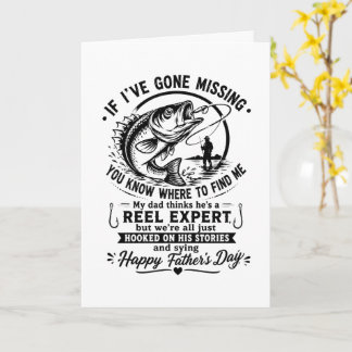 Funny Fishing Dad Quote Vintage Father’s Day Card