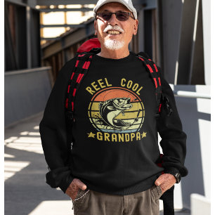 Funny Fishing Dad Reel Cool Grandpa Vintage Sweatshirt