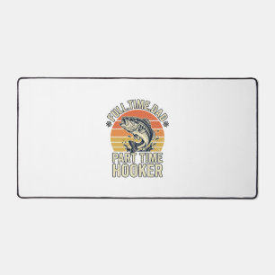 Funny Fishing Dad Vintage Bass Shirt Design (2)_1 Desk Mat