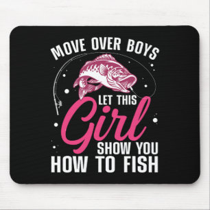 Funny Fishing Design For Girls Women Fisherman Fis Mouse Pad