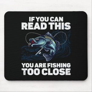 Funny fishing design for men women kids fishes mouse pad