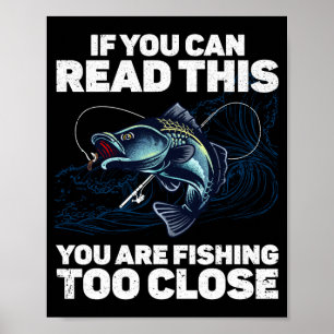 Funny fishing design for men women kids fishes poster