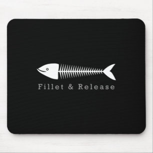 Funny Fishing Fisherman Humour Tee Fillet And Rele Mouse Pad