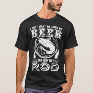 Funny Fishing Gifts For Men Beer Fisherman Fishing T-Shirt