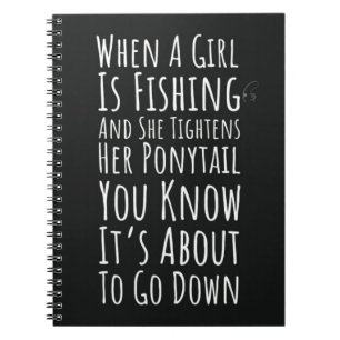 Funny Fishing Gifts For Teen Girls Women Her Humor Notebook