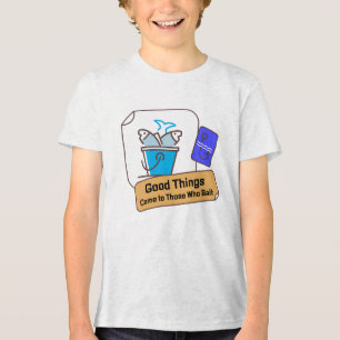 Funny Fishing Good Things Come To Those Who Wait  Tri-Blend Shirt