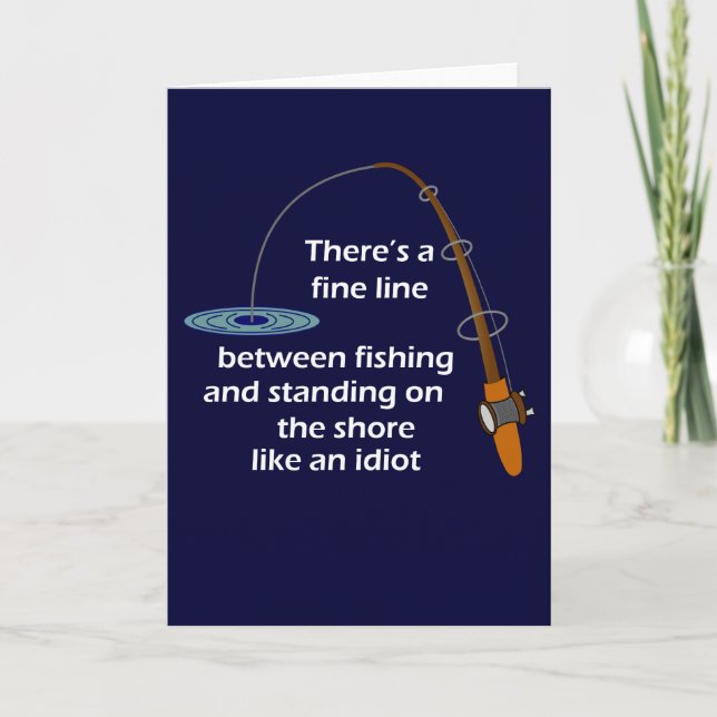 Funny Fishing Greeting Card (Front)