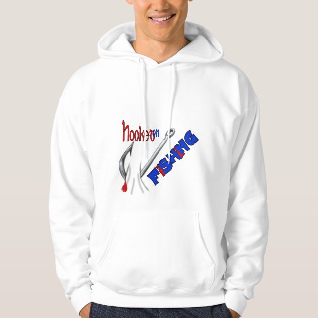 Funny Fishing Hooked On Fishing Hoodie (Front)