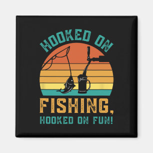 Funny Fishing Hooked On Fishing  Magnet