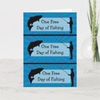 Funny Fishing Humour Coupons Father's Day Card