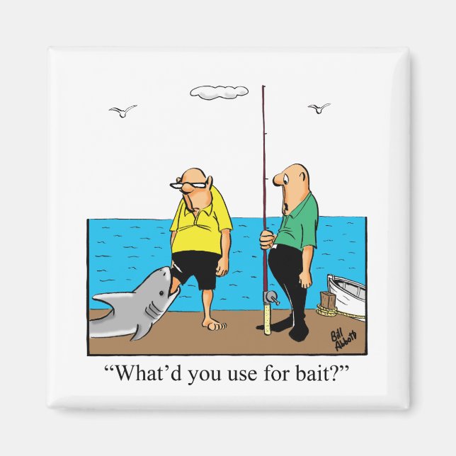 Funny Fishing Humour Magnet (Front)