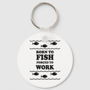 Funny fishing key ring